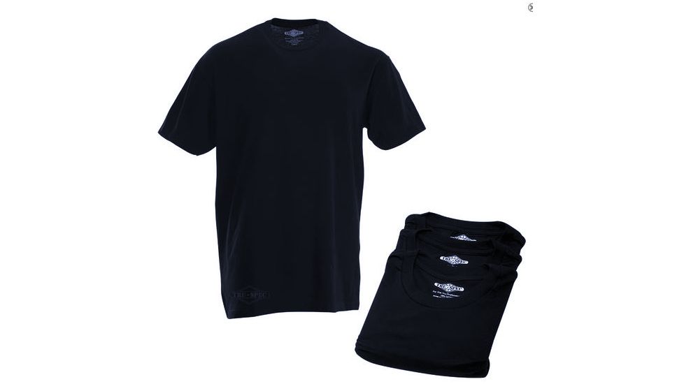 Tru-Spec Mens Comfort Cotton Short Sleeve T-Shirt, 3-Pack, Navy, 2XL 4227007