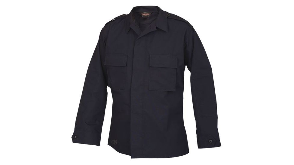 Tru-Spec Poly/Cotton Rip-Stop Tactical Uniform Shirt, Long Sleeve, Navy, XLL 1334026