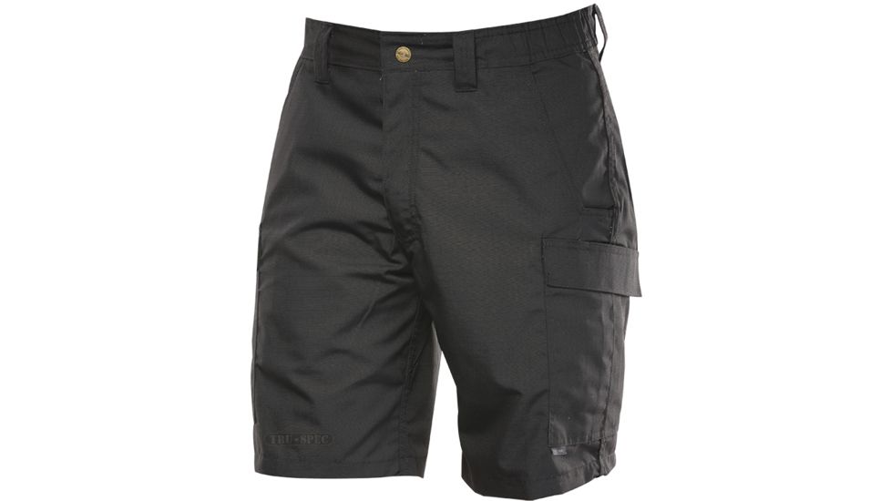 Tru-Spec Simply Tactical Black Poly Cotton Rip Stop Shorts with Cargo Pocket, 54 4231015
