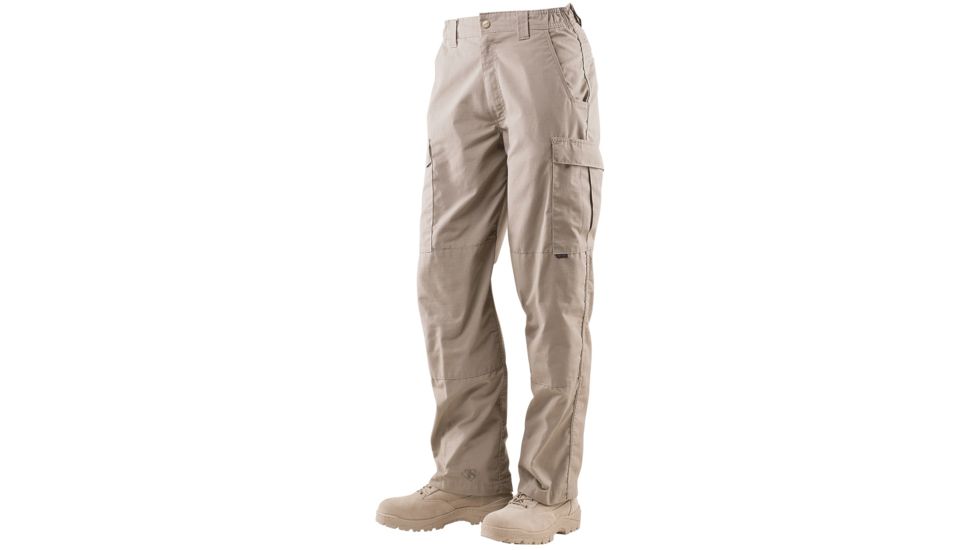 Tru-Spec Simply Tactical Khaki Poly Cotton Rip Stop with Cargo Pocket, W 32 L 32 1026004