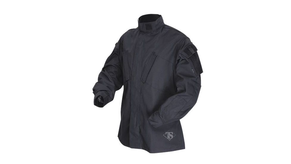 Tru-Spec 1386023: TAC T.R.U.Shirts 50/50 Nylon/Cotton Rip-Stop, Black, Small Long