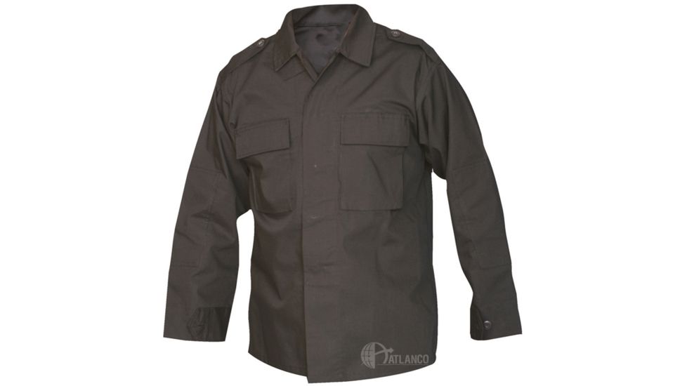 Tru-Spec Tactical Shirt, Basic Black C/P R/S,Medium Reg. 1430004