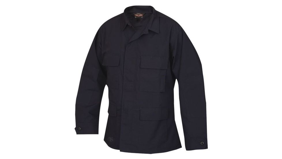 Tru-Spec 4.5oz 65/35 Vat Dyed Poly/Cotton Rip-Stop BDU Uniform Coat, Navy, XLR 1333006