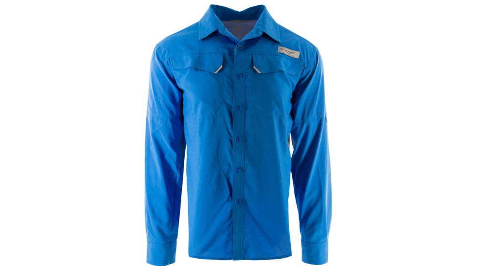 TrueTimber Bakstaye Long Sleeve Shirt - Mens, Strong Blue/Drizzle, Extra Large, 841985136106