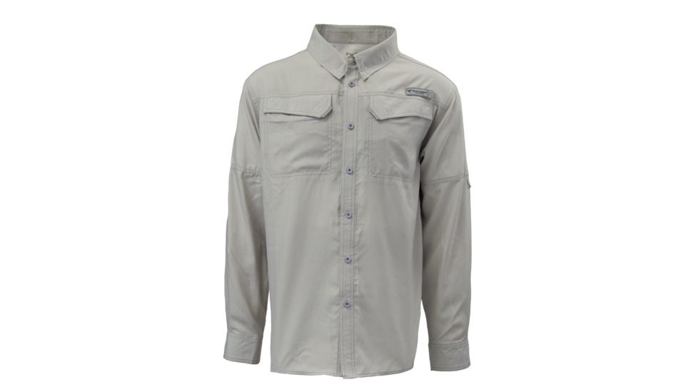 TrueTimber BakStaye Long Sleeve Shirt - Mens, Vapor Blue/Drizzle, Medium, 0602-Vapor Blue/Drizzle - M