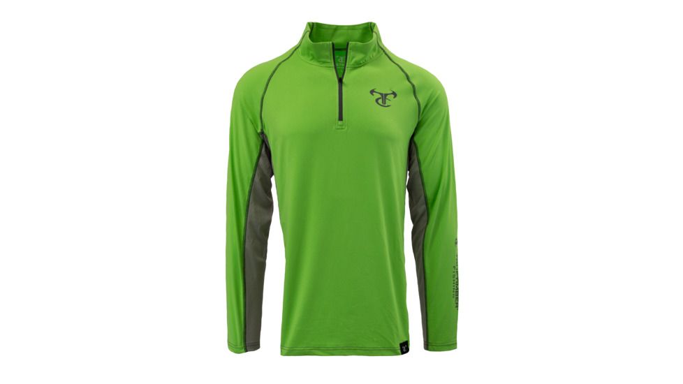 TrueTimber DeepLedge 1/4 Zip - Mens, Green Flash/Drizzle, Medium, 0619-Green Flash/Drizzle - M