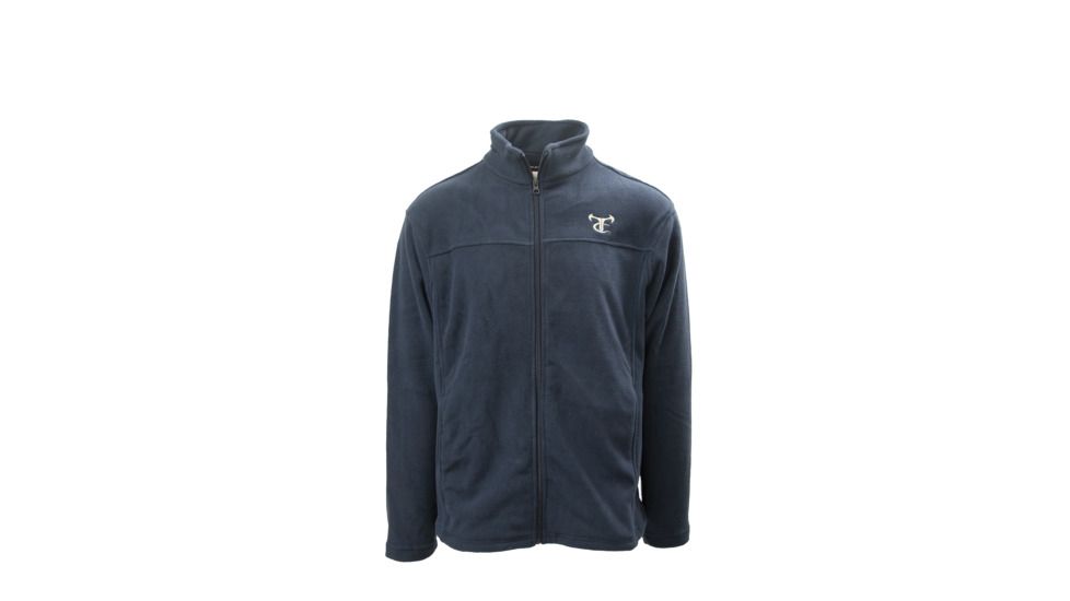 TrueTimber Full-Zip Polar Fleece Jacket w/Logo - Mens, Navy, Medium, 0432-M