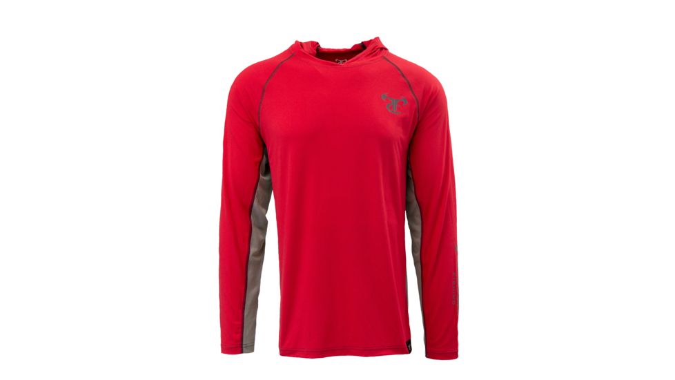 TrueTimber LeMoyne Hoodie - Mens, Cardinal/Drizzle, Medium, 0663-Cardinal/Drizzle - M