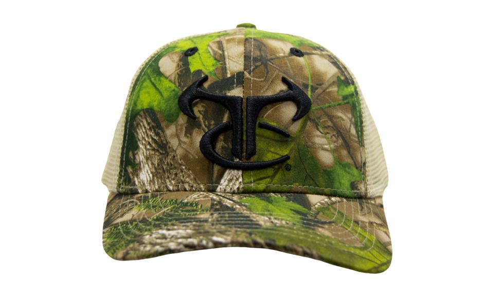 TrueTimber Logo Ball Cap w/ Mesh Snap Back, Tan, OSFM, TT01-0782-HTC Green