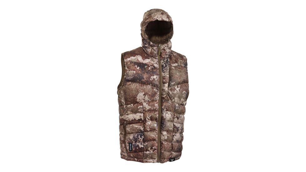 TrueTimber Pulse Lightweight Packable Down Hooded Vest - Mens, Strata, Medium 0130-M