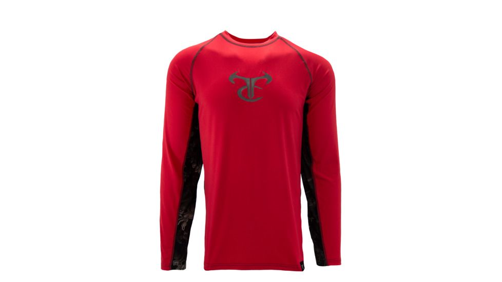 TrueTimber RipWater Long Sleeve Crew - Mens, Cardinal/Viper Urban, Large, 0794-Cardinal/Viper Urban - L