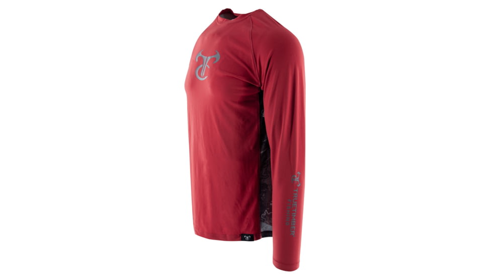 TrueTimber RipWater Long Sleeve Crew - Mens, Red Hot/Viper Urban, 2XL, 841985160682