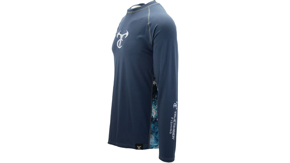 TrueTimber RipWater Long Sleeve Crew - Mens, Steel Blue/Rift, 2XL, 0793-Steel Blue/Rift - 2XL