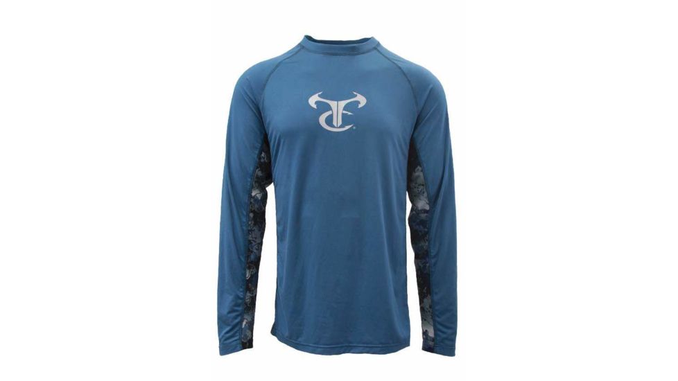 TrueTimber RipWater Long Sleeve Crew - Mens, Stellar/Viper Aqua, 2XL, 0688-Stellar/Viper Aqua - 2XL
