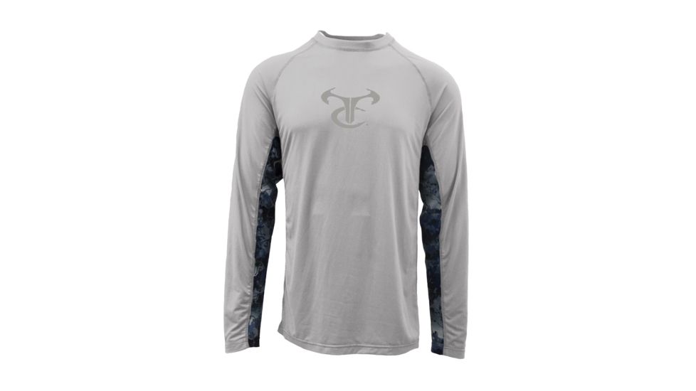 TrueTimber RipWater Long Sleeve Crew - Mens, Vapor Blue/Viper Aqua, 2XL, 0689-VB/VA-2XL