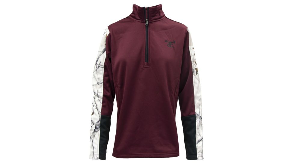 TrueTimber TTC Logo Left Chest Perfomance 1/4 Zip - Womens, Snow, Small, 0382-S