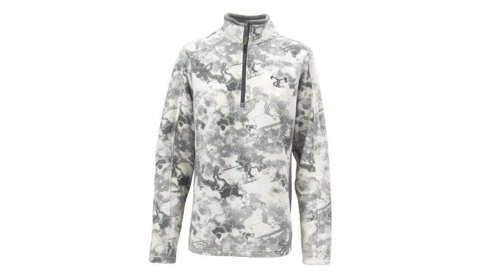 TrueTimber TTC Logo Left Chest Polar Fleece 1/4 Zip - Womens, Viper Snow /Gray Trim, Small, 0381-S