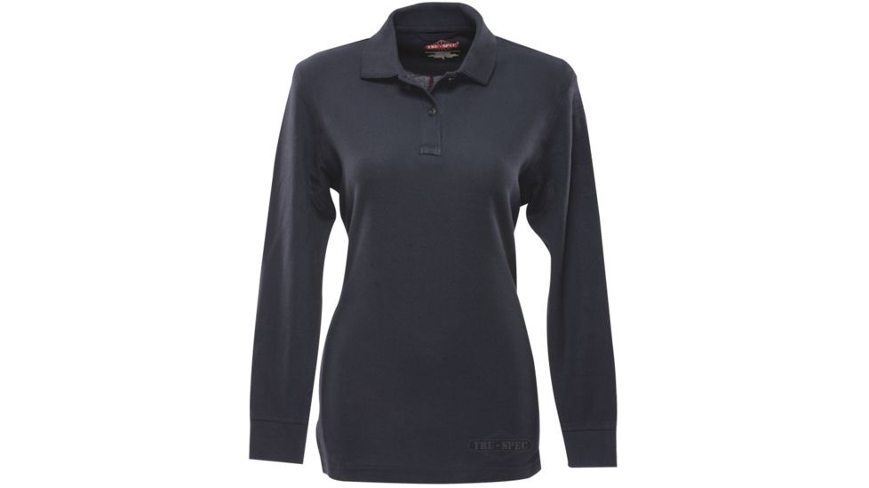 Tru-Spec Polo Shirt, 24-7 Ladies Classic Navy Long Sleeve, S 4473003