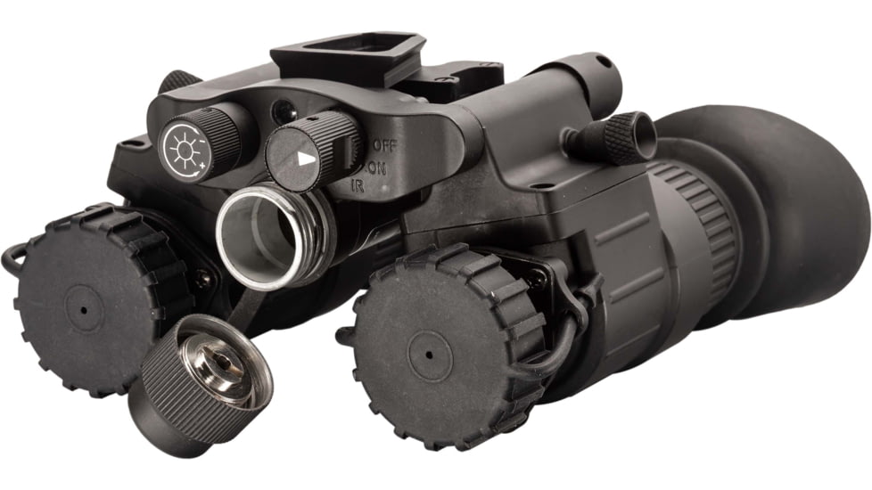 TRYBE Optics NVG-50 Dual 1x White Phosphor Tube Night Vision Goggle, Gen 3, Black, NVG50W