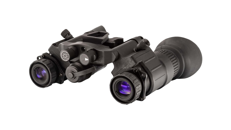 TRYBE Optics NVG-50 Dual 1x19mm White Phosphor Tube Night Vision Goggle, Gen 3, Min 1600+ FOM, 64-72 lp/mm, Black, TRYBENVG50W