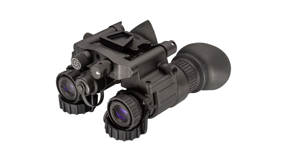 TRYBE Optics NVG-50 Dual 1x19mm White Phosphor Tube Night Vision Goggle, Gen 3, Min 1600+ FOM, 64-72 lp/mm, Black, TRYBENVG50W