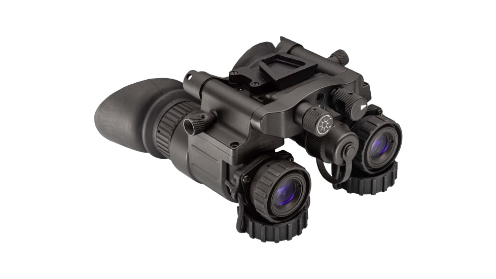 TRYBE Optics NVG-50 Dual 1x19mm White Phosphor Tube Night Vision Goggle, Gen 3, Min 1600+ FOM, 64-72 lp/mm, Black, TRYBENVG50W