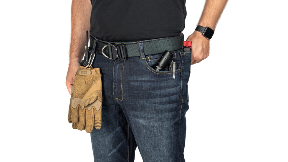 TRYBE Tactical All Purpose Denim Jean - Men's, Slim Fit, Blue/Medium wash, 40-34, TACJNSLMMD-40-34
