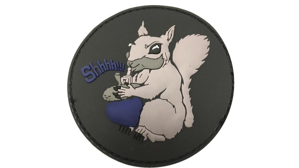 TUFF Products Secret Squirrel Patch - Velcro Backed, Gray/Blue, 3 in P-Shhh1 Patch