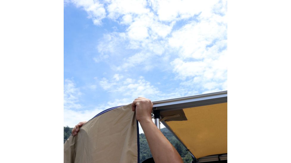 Tuff Stuff Overland Awning Shade Wall, 6.5 x 8 ft, Sand, NSN N, TS-AWN-SW-6.5