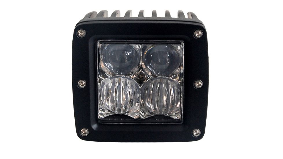 Tuff Stuff Overland LED Cube Spotlight, 2x2 inch, Flood/Spot Beam, 20 Watt, 1860 Lumens, Black, NSN N, TS-LED-2X2-FBSB-20