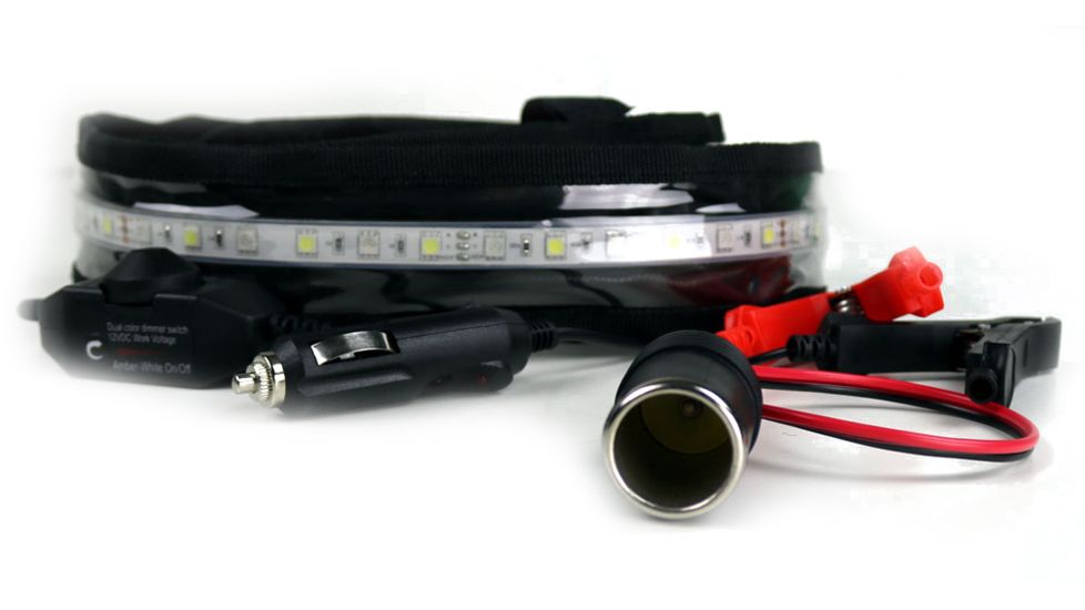 Tuff Stuff Overland LED Light Strip for Rooftop Tent, 12V, Amber/White, NSN N, TS-LED-TL-12V-AW