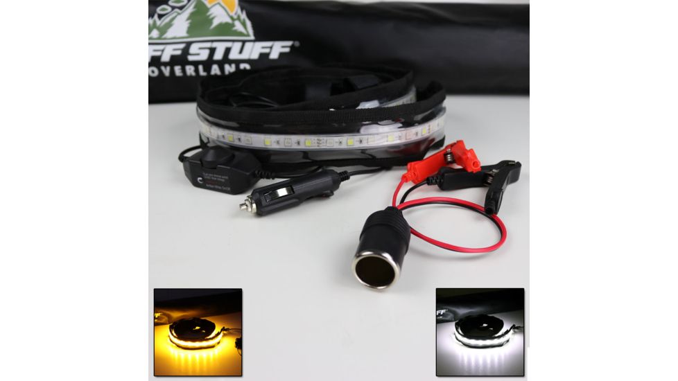 Tuff Stuff Overland LED Light Strip for Rooftop Tent, 12V, Amber/White, NSN N, TS-LED-TL-12V-AW