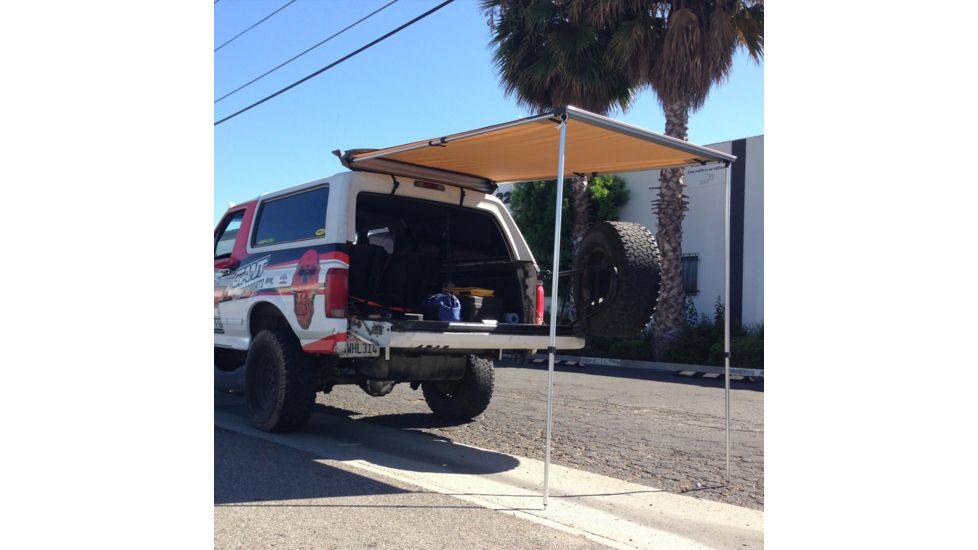 Tuff Stuff Overland Roof Top Awning, 170G, 4.5 x 6 ft, Sand Tent/Black Cover, NSN N, TS-AWN-RT-4.5