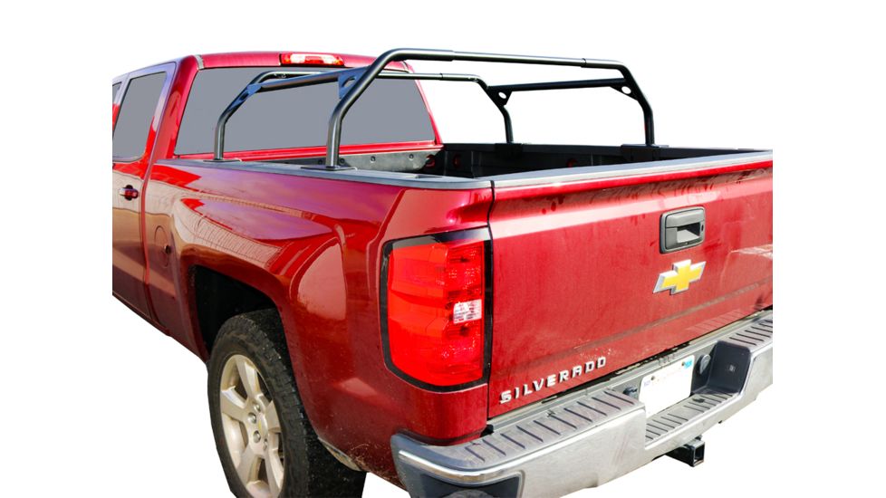 Tuff Stuff Overland Roof Top Tent Truck Bed Rack, Adjustable, Powder Coated, 40 Inch, Black, NSN N, TS-UBR-PDR-40