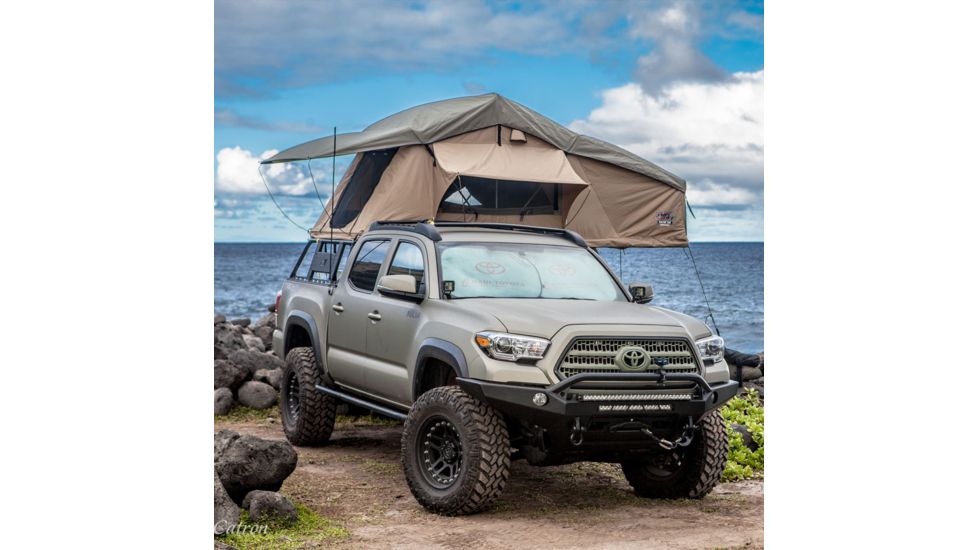 Tuff Stuff Overland Rooftop Tent &amp; Annex Room 3 Person Ranger Overland Sand, Sand Tent/Black Cover, NSN N, TS-RTT-ANX-RAN