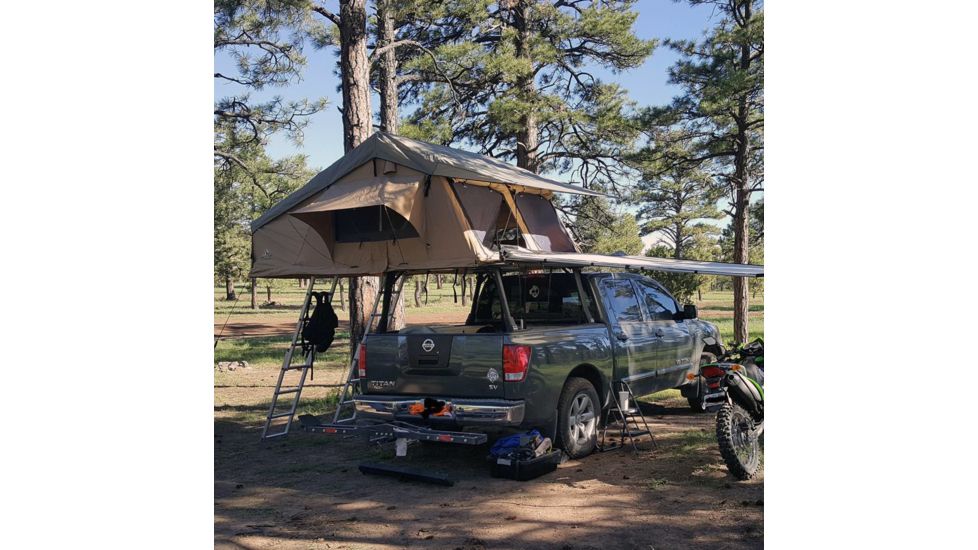 Tuff Stuff Overland Rooftop Tent &amp; Annex Room 5 Person Elite Overland, Sand Tent/Black Cover, NSN N, TS-RTT-ANX-ELT