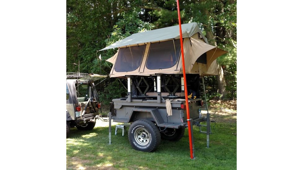 Tuff Stuff Overland Rooftop Tent &amp; Annex Room 5 Person Elite Overland, Sand Tent/Black Cover, NSN N, TS-RTT-ANX-ELT