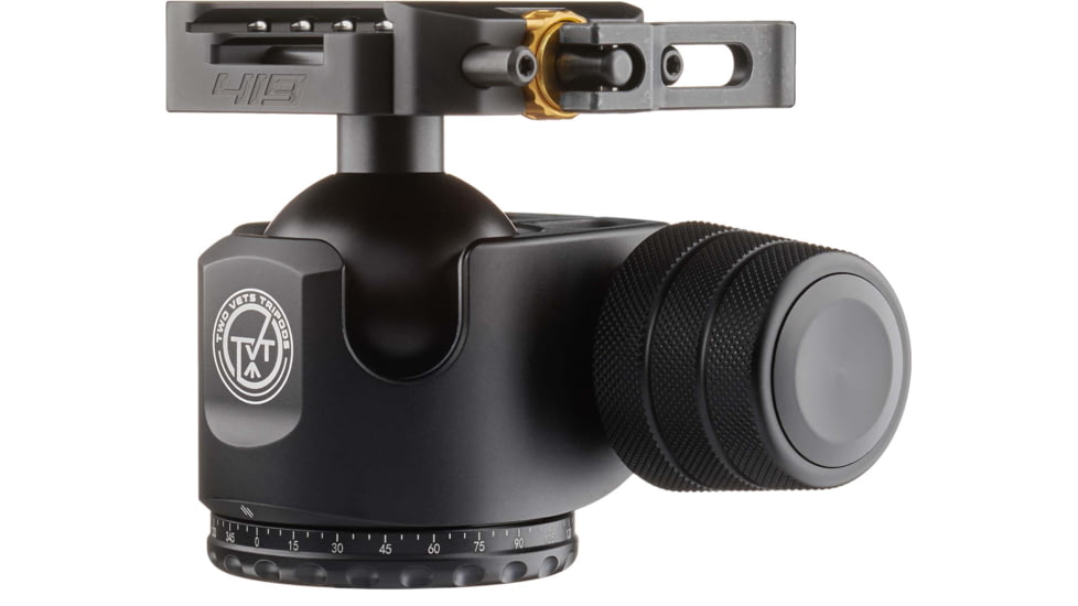 Two Vets Tripods Inc 44MM Dual Tension Ballhead w/Arcalock Dual Clamp, Arca Swiss and Picatinny