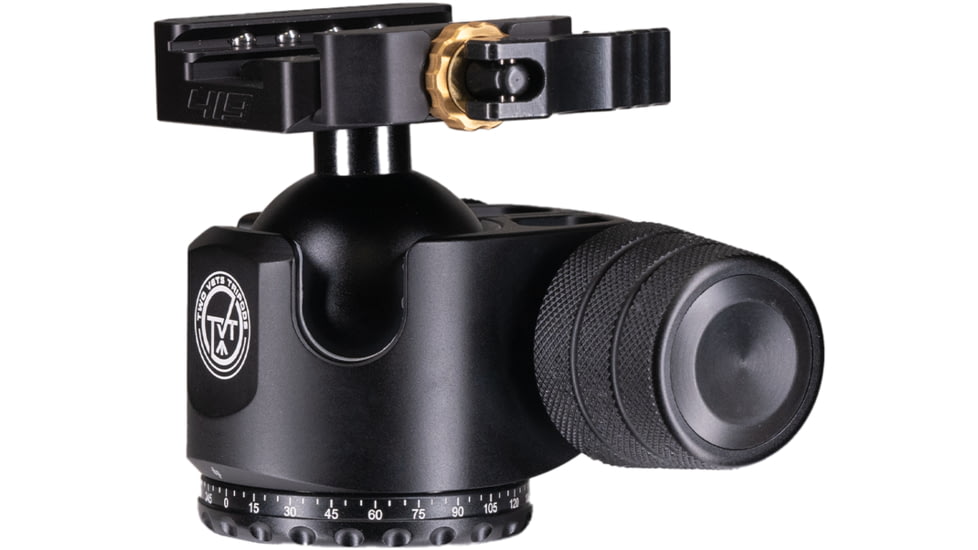 Two Vets Tripods Inc 44MM Dual Tension Ballhead w/Arcalock Dual Clamp, Arca Swiss and Picatinny