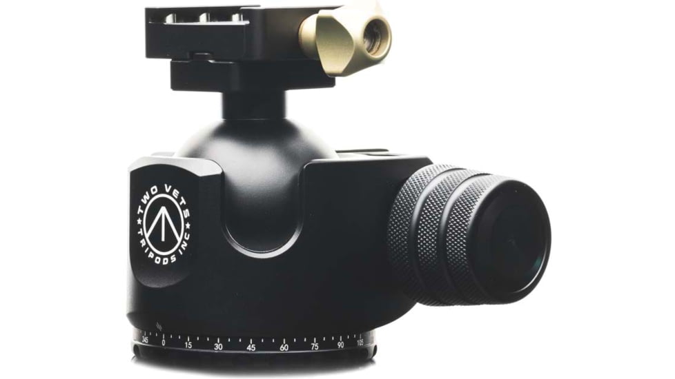 Two Vets Tripods Inc 55MM Dual Tension Ballhead W/ Area 419 ARCALOCK CLAMP, Black/Gold, 4in, 55MM419