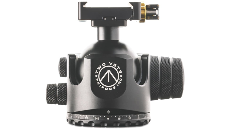 Two Vets Tripods Inc 55mm Dual Tension Ballhead W/ Area 419 Arcalock QD, Black, 4in, 850044845187