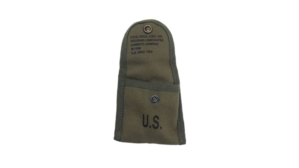 U.S. Spec Canvas First Aid and Compass Pouch, OD Green, RODCOMPOP