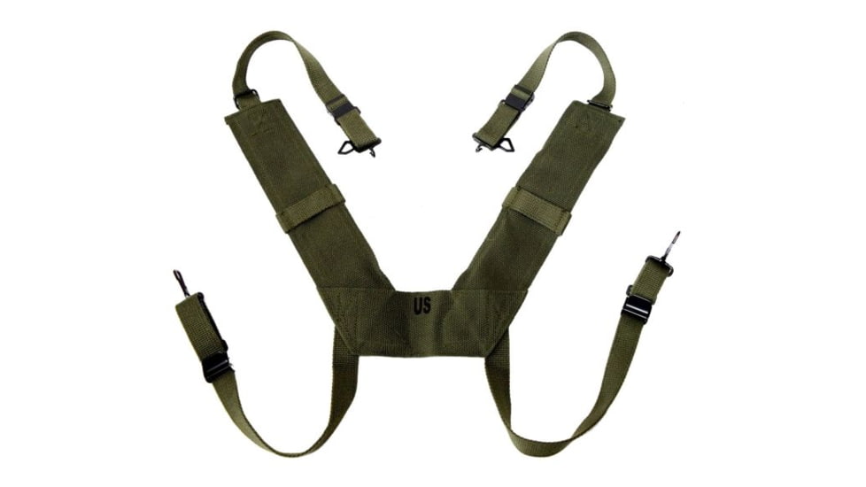 U.S. Spec Canvas M1956 Combat Suspenders, OD Green, RODM1956SUSOP