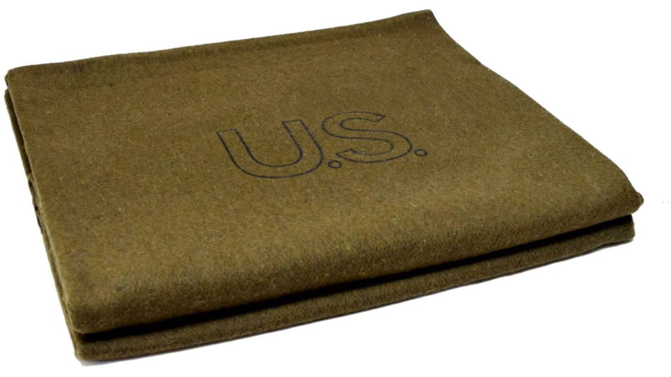 U.S. Spec Military Style Wool Blend Army Blanket, OD Green, 60x80in, ODBL1