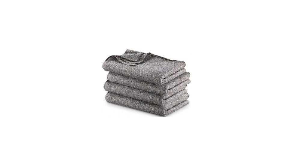 U.S. Spec Wool Blend Blanket 4 Pack, Gray, 4PKB