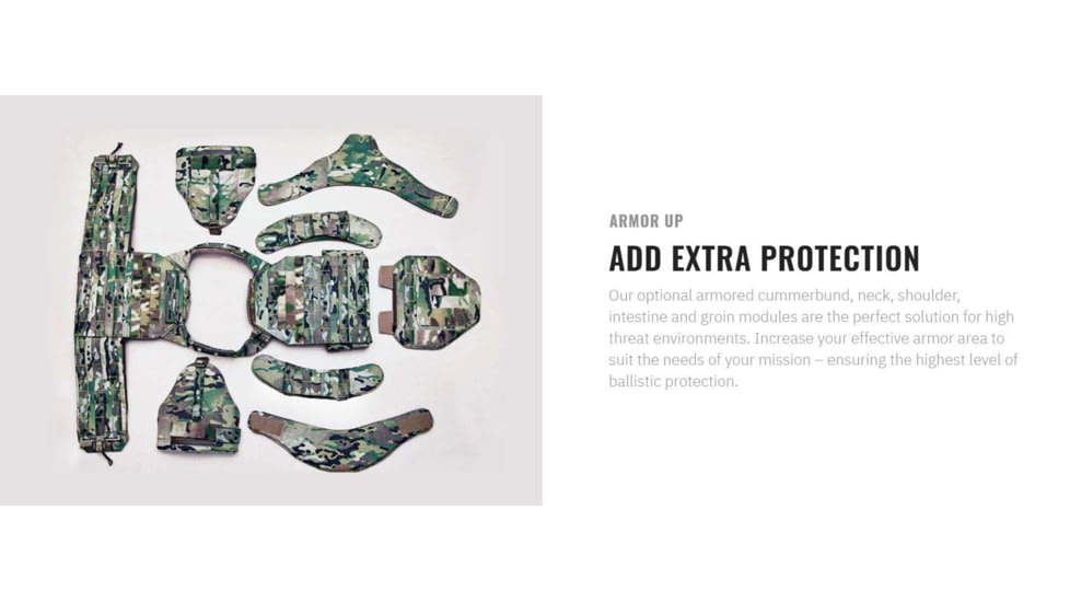 UARM FPC Featherweight Plate Carrier, Pocket Cummerbund, Multicam, S, FPCSM-ACLPCSM