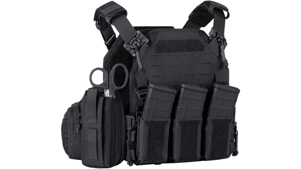 UARM FPC Featherweight Plate Carrier, Skeletal Cummerbund, Black, S, FPCSB-SCFRPCSB