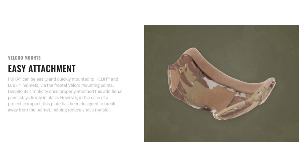 UARM FUH Frontal Up Head Armor, Type IIIA Threat Level, Ranger Green, L, FUHALR