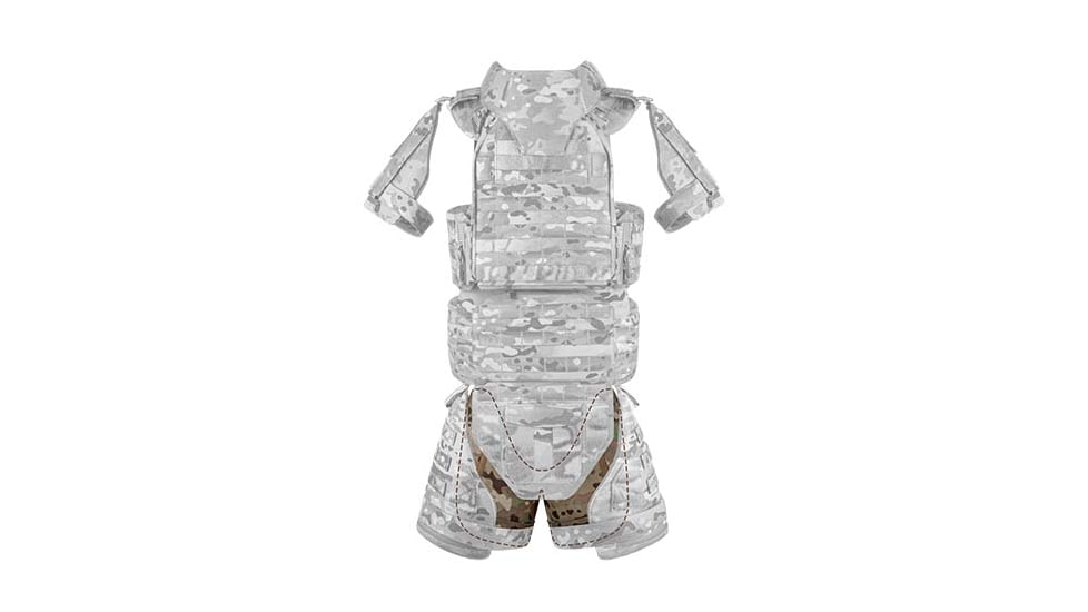 UARM ITAM Inner Thigh Armor Module, Type II Threat Level, Multicam, SAITAM2-ITAMM