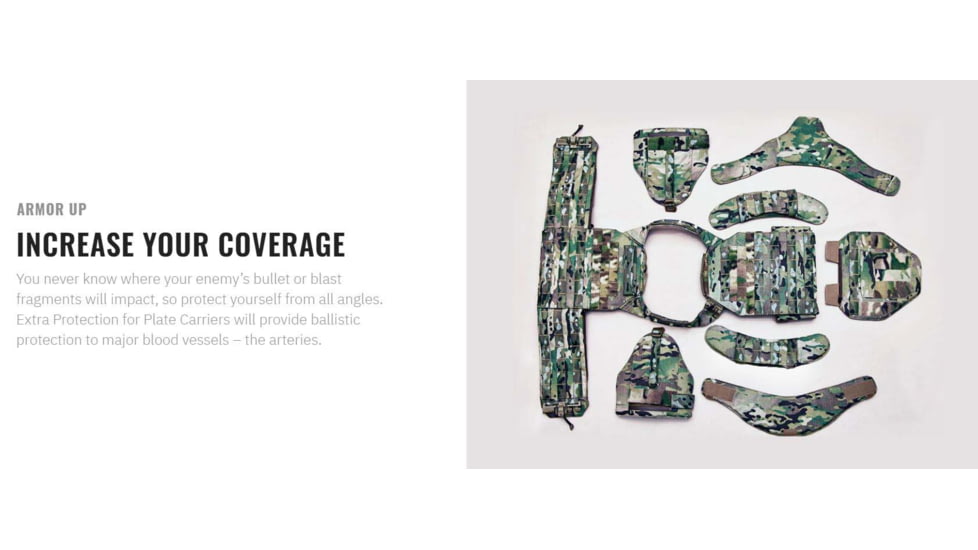 UARM NAM Neck Armor Module, Type IIA Threat Level, Multicam, NAMM-SANAM2A